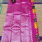 Handloom pure kanjivaram silk saree  bridal silk multi colour pure silver jari all over