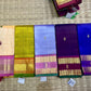 Classic korvai Handloom pure kanjivaram silk 6 yard mustard yellow with green