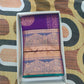 Handloom pure kanjivaram silk saree  bridal silk naval or violet colour 