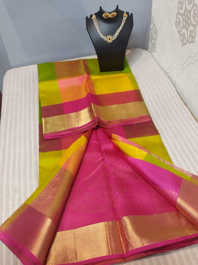 kanjivaram silk saree in palum palzham kattam