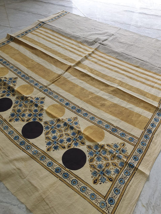 Ajrakh natural dyed pure cotton dupatta