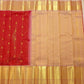 Handloom pure kanjivaram silk saree bridal silk golden color with orange chakaram butte pure golden jari all over jall