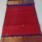 Vairaoosi silk cotton saree red with blue border vairaoosi butti