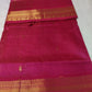 Vairaoosi silk cotton Saree flushing cherry pink saree  vairaoosi