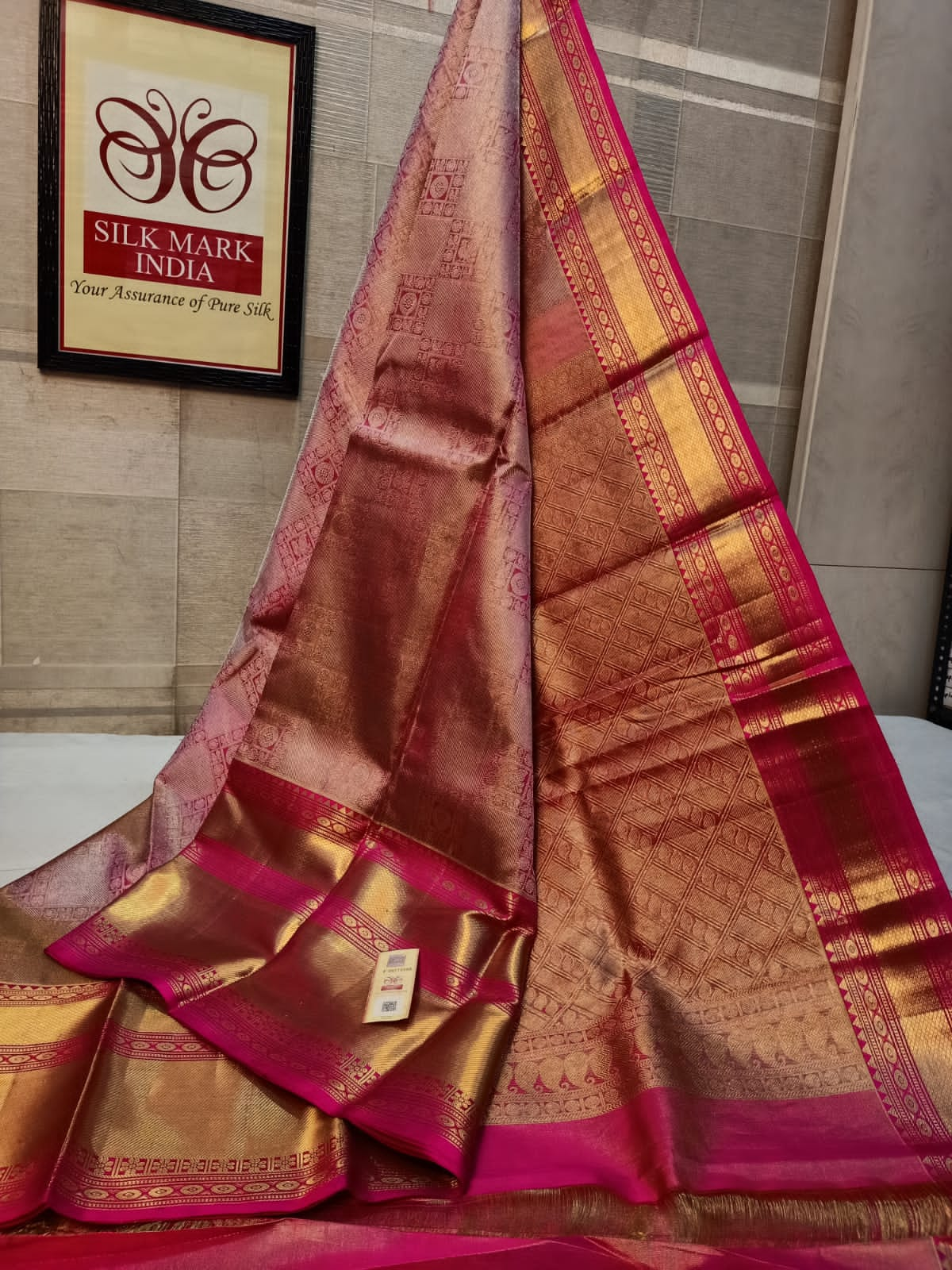 Korvai Handloom pure kanjivaram silk saree 