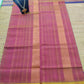 Kanjivaram silk cotton Saree peach pink dual shade saree border