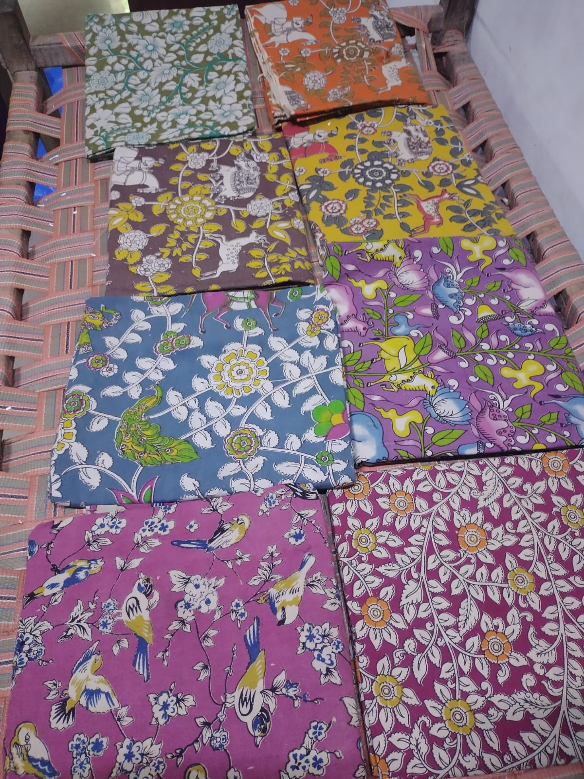 Kalamkari hand block pure cotton material