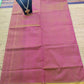 Kanjivaram silk cotton Saree peach pink dual shade saree border