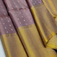 kanjivaram soft silk saree with double warp in borderless pink with yellow 