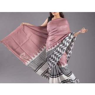 Mushidabad Pure Silk Sarees, Silk Block Printed Saress