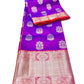 Venkatagiri handloom silk Saree in purple color