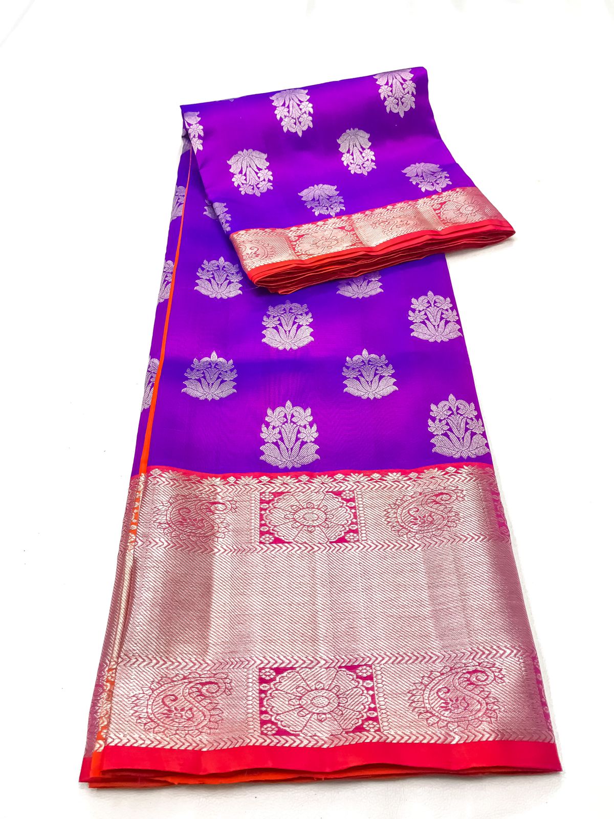 Venkatagiri handloom silk Saree in purple color