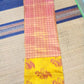 Uppada woven silk Saree in Yellow with peach color Veena butties