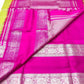 Venkatagiri handloom silk Saree in double tone green with pink all over kalanji color