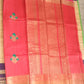 Pure tussar Banarasi meenakari saree in red