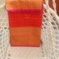 Uppada silk saree all over butti in orange with pink