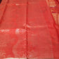 kanjivaram silk saree in kalamkari hand painted in red color Silver jari pattu saree