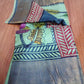 Pure Zari tussar silk saree silk saree in kalamkari hand painted in olive green color pattu saree