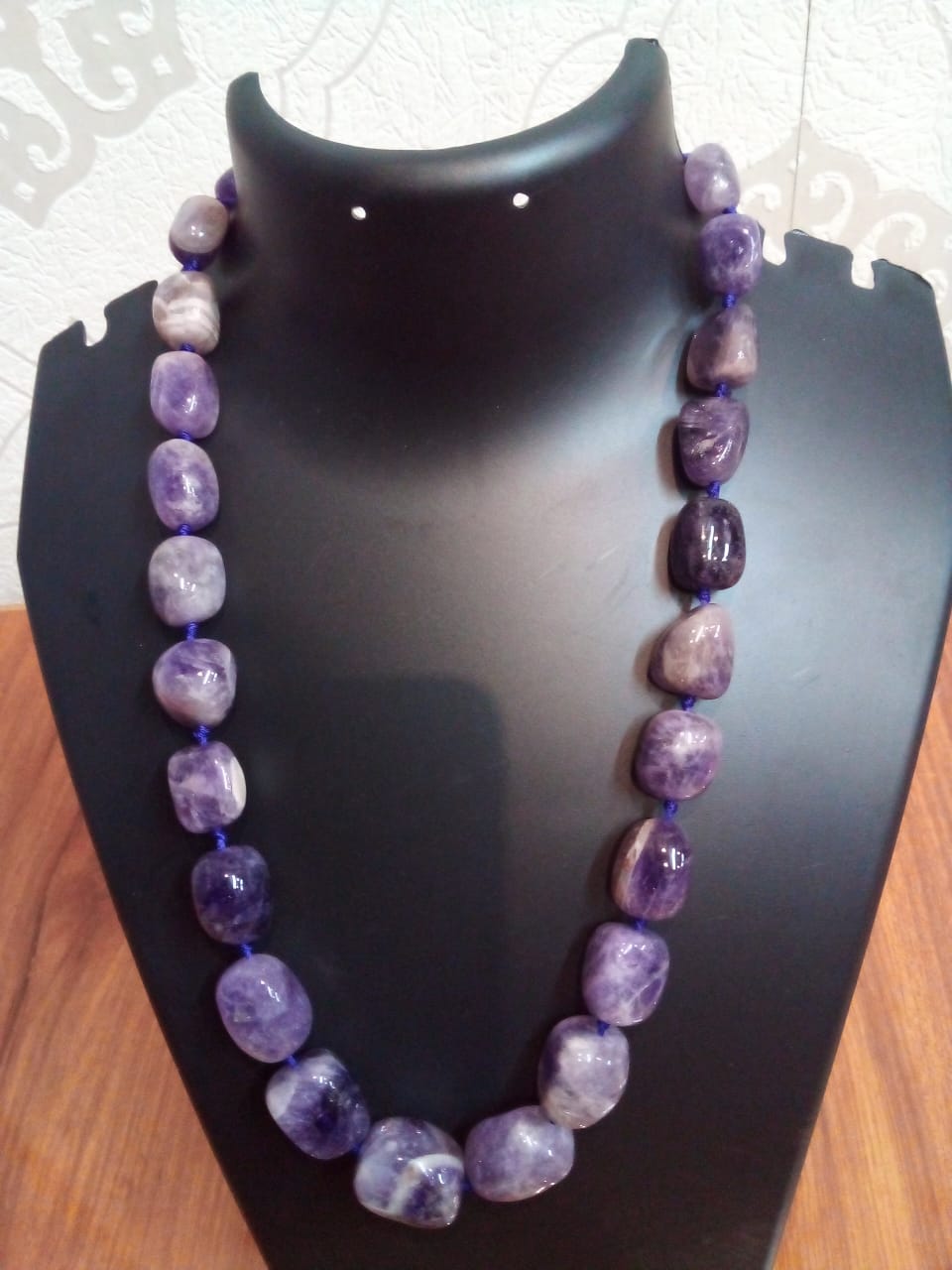 Jewellery amythist purple color natural Stone necklace